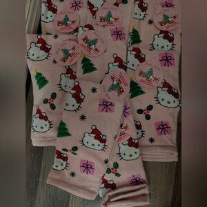 8 Sanrio Hello Kitty Pink Christmas Hand Towels